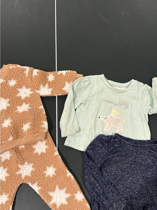 GAP Other - GAP Mint Polar Bear Top with Brown Star Sherpa matching set, carters blue knit